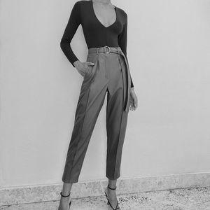 Babaton vegan leather trouser pant